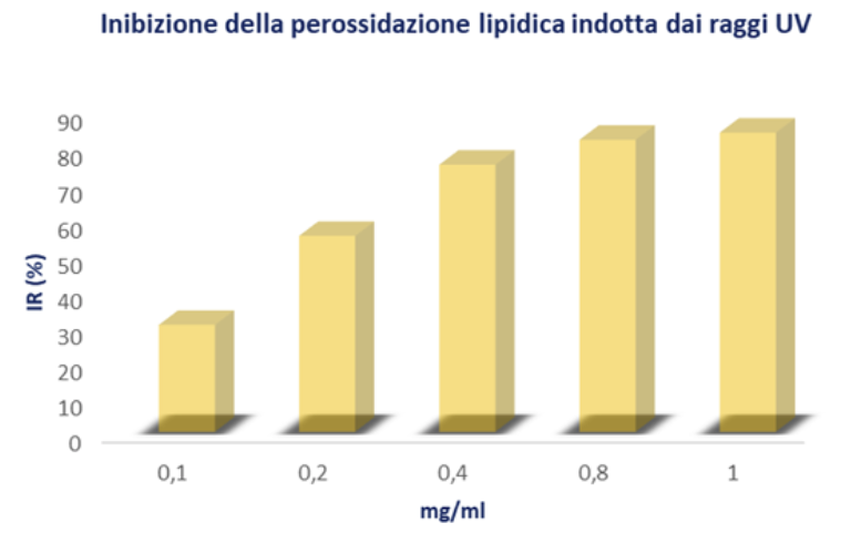 Inibizione della perossidazione lipidica indotta dai raggi UV